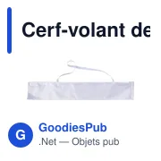 Cerf-volant delta personnalisable en polyester avec logo - Lirien - Miniature 1