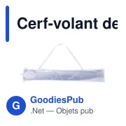 Cerf-volant delta personnalisable en polyester avec logo - Lirien - Miniature 5