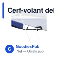 Cerf-volant delta personnalisable en polyester avec logo - Lirien - Miniature 9