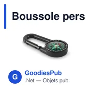 Boussole personnalisable avec mousqueton pour logo - CHACO - Miniature 1