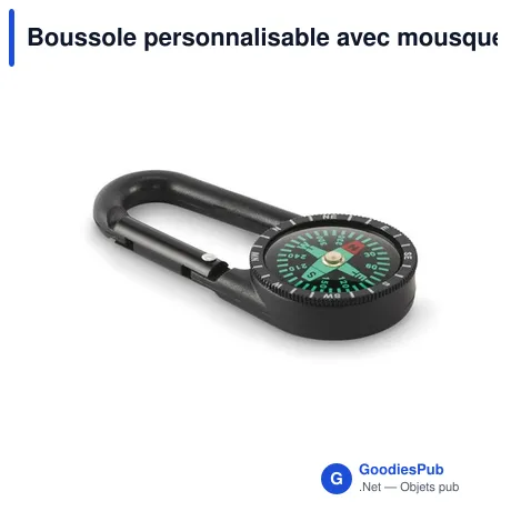Boussole personnalisable avec mousqueton pour logo - CHACO