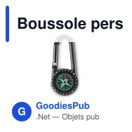 Boussole personnalisable avec mousqueton pour logo - CHACO - Miniature 2