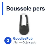 Boussole personnalisable avec mousqueton pour logo - CHACO - Miniature 3