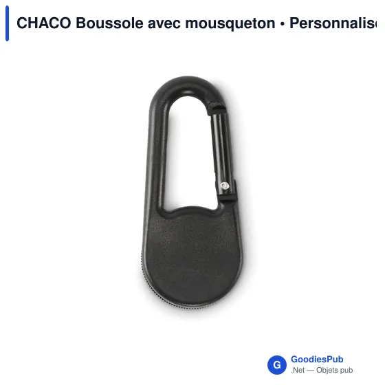 Boussole personnalisable avec mousqueton pour logo - CHACO - Image 3