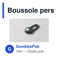 Boussole personnalisable avec mousqueton pour logo - CHACO - Miniature 4