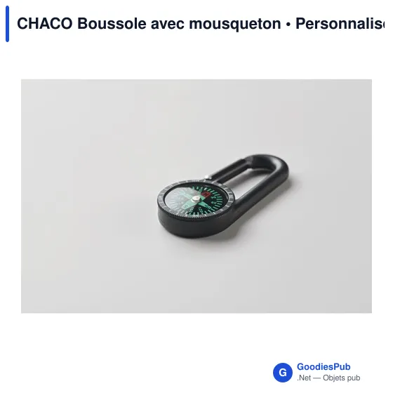 Boussole personnalisable avec mousqueton pour logo - CHACO - Image 4