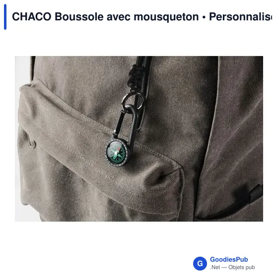 Boussole personnalisable avec mousqueton pour logo - CHACO - Image 5