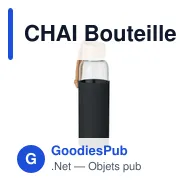 CHAI Bouteille en verre 500 ml - Miniature 1