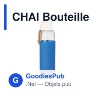 CHAI Bouteille en verre 500 ml - Miniature 3