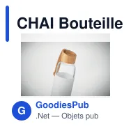 CHAI Bouteille en verre 500 ml - Miniature 6