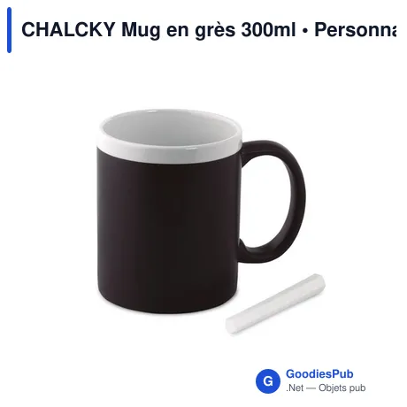 CHALCKY Mug en grès 300ml