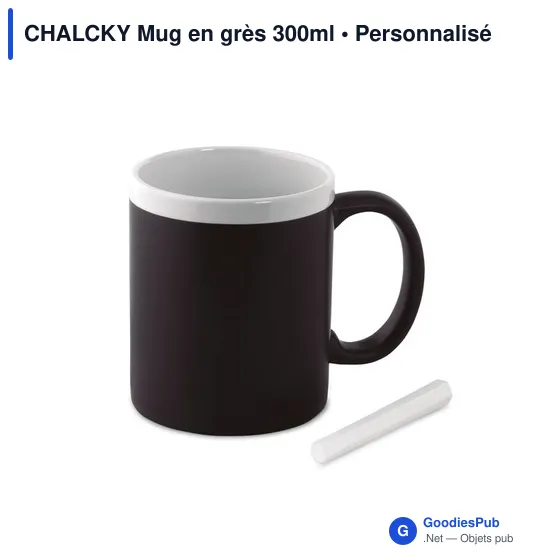 CHALCKY Mug en grès 300ml - Image 1