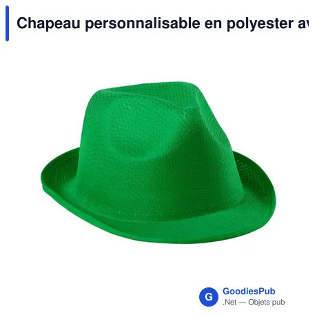 Chapeau personnalisable en polyester avec logo - Chapeau Braz