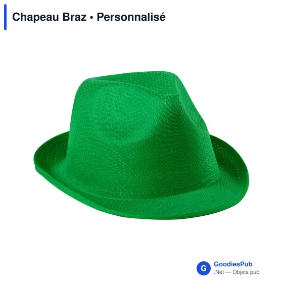 Chapeau personnalisable en polyester avec logo - Chapeau Braz - Image 1