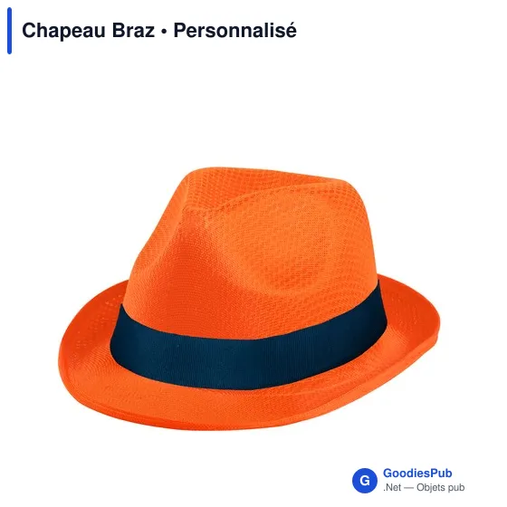 Chapeau personnalisable en polyester avec logo - Chapeau Braz - Image 5