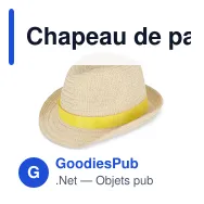 Chapeau de paille personnalisable en papier avec bande colorée et logo - Summer - Miniature 7