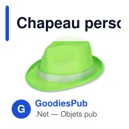 Chapeau personnalisable en polyester avec bande et logo - Couleurs au choix - Miniature 2