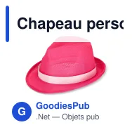 Chapeau personnalisable en polyester avec bande et logo - Couleurs au choix - Miniature 3