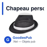 Chapeau personnalisable en polyester avec bande et logo - Couleurs au choix - Miniature 4