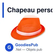 Chapeau personnalisable en polyester avec bande et logo - Couleurs au choix - Miniature 10
