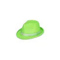 Variante Vert clair - Chapeau personnalisable en polyester avec bande et logo - Couleurs au choix