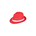 Variante Rouge - Chapeau personnalisable en polyester avec bande et logo - Couleurs au choix