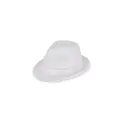Variante Blanc - Chapeau personnalisable en polyester avec bande et logo - Couleurs au choix