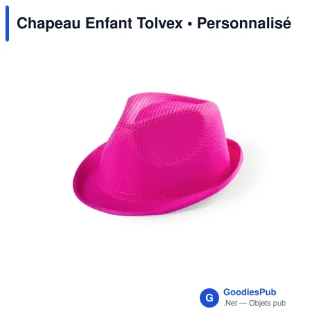 Chapeau enfant personnalisable avec logo pour entreprise