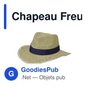 Chapeau en paille personnalisable avec logo - Modèle Freuler - Miniature 1