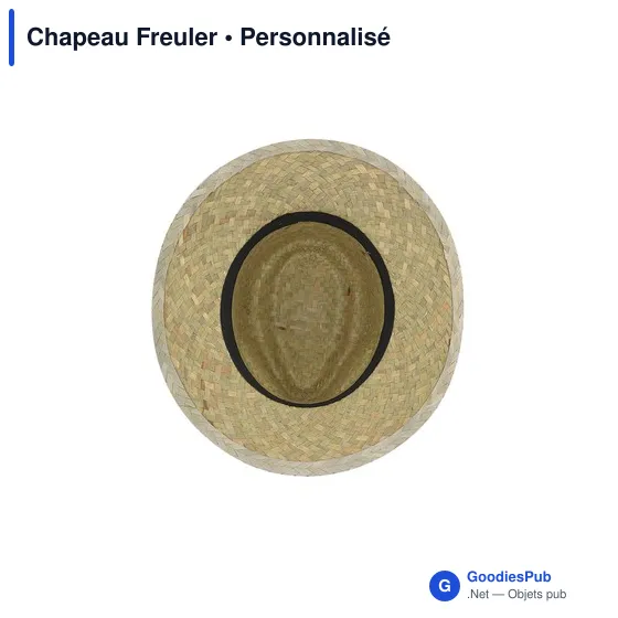 Chapeau en paille personnalisable avec logo - Modèle Freuler - Image 5
