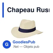 Chapeau en paille personnalisable avec logo - Chapeau Rusnak - Miniature 1