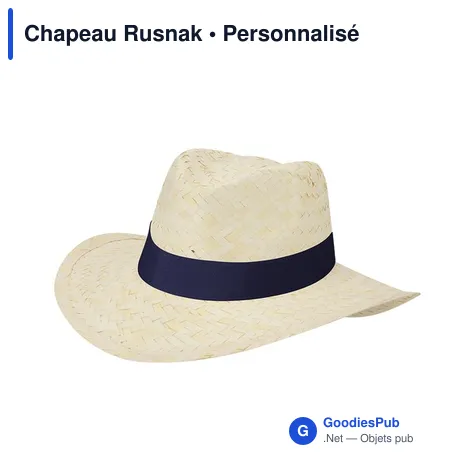 Chapeau en paille personnalisable avec logo - Chapeau Rusnak