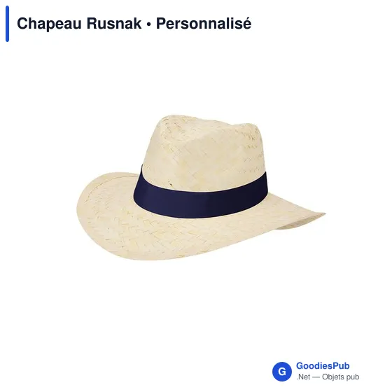 Chapeau en paille personnalisable avec logo - Chapeau Rusnak - Image 3