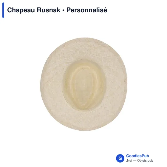 Chapeau en paille personnalisable avec logo - Chapeau Rusnak - Image 5
