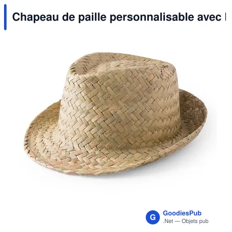 Chapeau de paille personnalisable avec logo - Chapeau Zelio