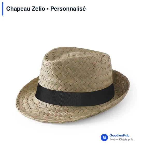 Chapeau de paille personnalisable avec logo - Chapeau Zelio - Image 6