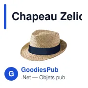Chapeau de paille personnalisable avec logo - Chapeau Zelio - Miniature 7