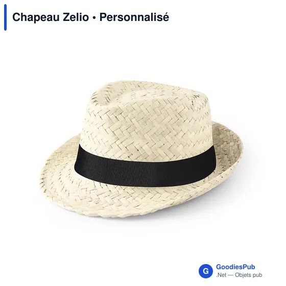 Chapeau de paille personnalisable avec logo - Chapeau Zelio - Image 8