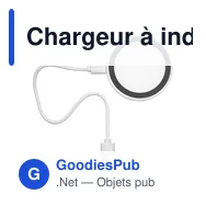 Chargeur à induction personnalisable Alana avec logo - Miniature 1