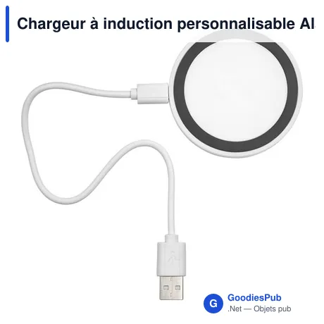 Chargeur à induction personnalisable Alana avec logo