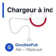 Chargeur à induction personnalisable Alana avec logo - Miniature 8