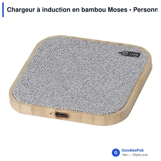 Chargeur à induction en bambou Moses - Image 2