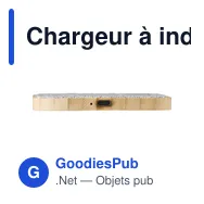 Chargeur à induction en bambou Moses - Miniature 3