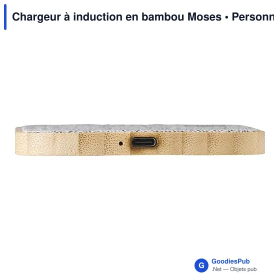 Chargeur à induction en bambou Moses - Image 3