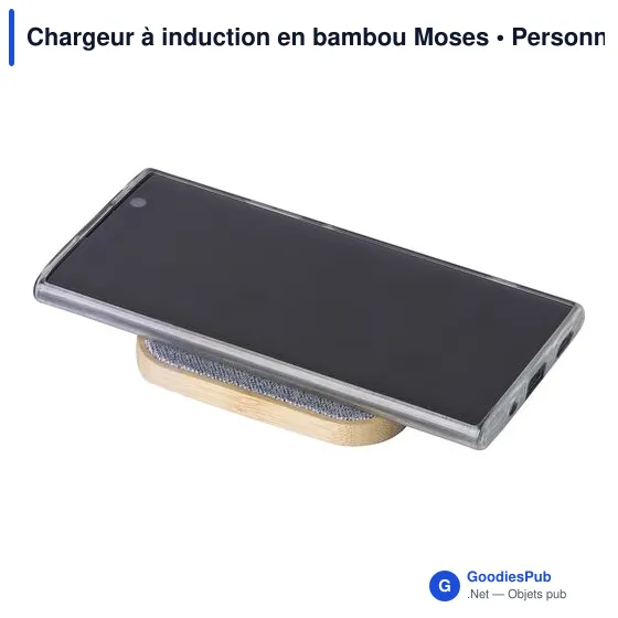 Chargeur à induction en bambou Moses - Image 4