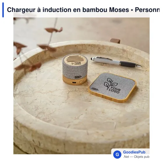 Chargeur à induction en bambou Moses - Image 5
