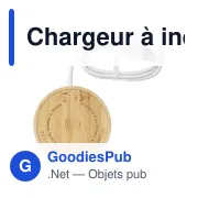 Chargeur à induction personnalisable avec logo entreprise - Miniature 1