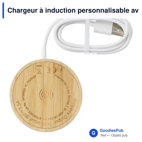 Chargeur à induction personnalisable avec logo entreprise