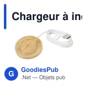 Chargeur à induction personnalisable avec logo entreprise - Miniature 5