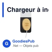 Chargeur à induction personnalisable avec logo entreprise - Miniature 8